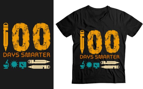 100 Days Smarter Funny T-shirt Design Review