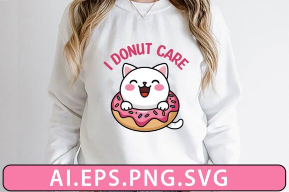 I Donut Care Funny Cat Lover T-Shirt Review